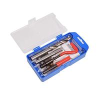Alltooetools 15PC Thread Repair Tool M14 x 1.25mm with HSS Drill Bit and Helicoil Restoring Kit
