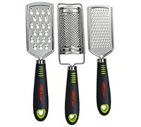 ALLTOP Food Graters for Cheese,Nutmeg,Potato,Ginger and Garlic,Cirtrus,Hand-held Stainless Steel Zester for Kitchen - Pro Multi-purpose Gadgets,Set of 3 Grinders
