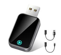 Alltotive S2 Mini Wireless CarPlay Adapter for iPhone - Convert Wired to Wireless CarPlay, Plug and Play, Supports USB and Type-C, Compatible with iPhone iOS 10+ & 2016+ Cars (Grey)