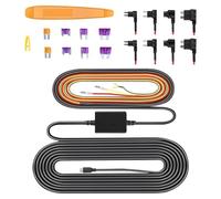 Alltotive Type-C Hardwire Kit - 12V to 5V/2A with Fuse Taps, Low Voltage Protection, 2.5m Cable, Compatible with E3 Front & Rear Dash Cams