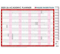 ALLTRADE A3 Academic Wall Planner 42cm x 29.7cm August 2025 - July 2026, UK Holidays, MADE IN BRITAIN® printed on Premium FSC® paper Carbon Captured by planting trees in UK Woodlands