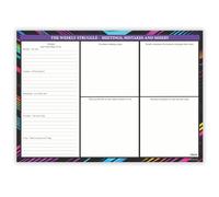 ALLTRADE A4 Weekly Planner Desk Pad Tear-Off with To Do List for Home Office Study Planner Daily Organiser for Desk Work Schedule Deskpad PlanningMADE IN BRITAIN® on FSC® paper (N) (Neon A4)