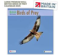 ALLTRADE Calendar 2025 British Birds of Prey Large Premium Wall 2025 Calendar UK Holidays MADE IN BRITAIN® on FSC® Paper Photos by LAURIE CAMPBELL Supports The Woodland Trust Tree Planting