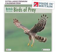ALLTRADE Calendar 2026 British Birds of Prey 2026 Calendar UK Holidays Large Premium Wall MADE IN BRITAIN® on FSC® Paper Photos by LAURIE CAMPBELL Supports The Woodland Trust Tree Planting Great Gift