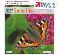 ALLTRADE Calendar 2026 British Butterflies Gift Large Premium Wall 2026 Calendar UK Holidays MADE IN BRITAIN® Photopraphs by ARCHIE MILES & LAURIE CAMPBELL Supports The Woodland Trust Tree Planting