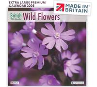 ALLTRADE Calendar 2026 British Wild Flowers 2026 Calendar UK Holidays Premium Large Wall MADE IN BRITAIN® with Solar Energy on FSC® Paper Photos ARCHIE MILES Supports Tree Planting Great Gift