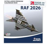 ALLTRADE Calendar 2026 RAF OFFICIAL Royal Air Force Premium Large 2026 Calendar UK Holidays Month to View MADE IN BRITAIN® Solar Energy FSC® paper Carbon Capture trees planted in UK Great Gift idea