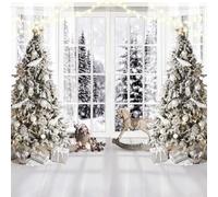 Alltten White Christmas Backdrops for Photography Christmas Background Winter Backdrop Cartel De Navidad para Fotos 10X10FT F107