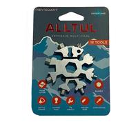 Alltul Snowflake MultiTool by KeySmart - 18 in 1 Mini Snowflake Pocket Tool - Stainless Steel Mini Multitool for Outdoor Sports, Camping and Travel - Great Gift Idea for Men