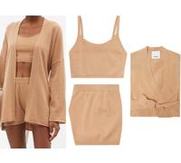 Allude Cashmere Cardigan Cropped Tank Top Shorts 3er Set Shirt Jacket Pants M