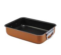 Alluflon Zecchino Non-Stick Oven Dish, 25 x 18 cm, Aluminum, Orange