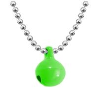 Allumer Women's Allumette Bell Silver Necklace in Bright Green Allumer Bright Green One Size