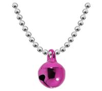 Allumer Women's Allumette Bell Silver Necklace in Bright Pink Allumer Bright Pink One Size