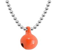 Allumer Women's Allumette Bell Silver Necklace in Tangerine Allumer Tangerine One Size
