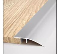 Alluminum Floor Transition Strip, Heavy Duty Metal Threshold Strip Threshold Reducer Ramp for Indoor Outdoor(Silver,90cm/35.4in)