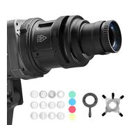 Alluneitter S-80LED Bowens Mount Optical Snoot Designed Exclusively for LED Lights, 90% Brighter Output with 38° Adjustable Focus Lens, Delivering Sharp and Crisp iamge for Photography, Studio Video
