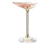AlluraPet Conch Shell Wine Glass 6.30 Inch Ocean Theme Stemware for Cocktails Parties Weddings Anniversaries Engagements- Seashell Gold Base