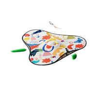 AlluraPet Interactive Cat Toy With Feathers And Three Play Modes For Feline Fun 22 Inchx22 Inch