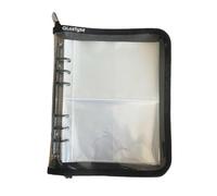 AlluraPet Jewelry Organizer Book Transparent Foldable Zipper Binder Earring Bags Storage Book Set with PVC Clear Small Pouch for Necklace