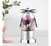 AlluraPet Makeup Brush Holder Cup with Lid Dustproof 360 Rotating Makeup Organizer for Vanity with Covered