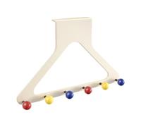 AlluraPet Over The Door Hooks with 6 Hat Hooks, 16.42x10.51 inch No Drill Hanging Storage Organizer for Closet Bedroom Door- Dark Colors