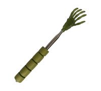 AlluraPet Retractable Skeleton Hand Pet Teaser Toy with Massage Function, Interactive Cat Dog Toy with Grooming Brush, Extendable from 9.25 to 25.59 Inches- Green
