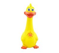 AlluraPet Rubber Chicken Ducks Squeaky Dog Toys for Small Medium Large Pet Breeds Chewing Playing Anxiety Relief Toys 6.7x2.4 Inch- Yellow