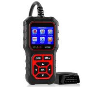 AlluraPet Scanner Diagnostic Tool AT500 Professional Car Code Reader Screen Display Voltage Test Lights Fault Check Engine for OBD II Protocol Cars (Red)