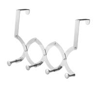 AlluraPet Telescopic Over The Door Hanger Organizer - Adjustable Clothes Hook for Jackets & Scarfs, Space Saving Door Rack for Bedroom Living Room- 4 Hooks