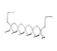 AlluraPet Telescopic Over The Door Hanger Organizer - Adjustable Clothes Hook for Jackets & Scarfs, Space Saving Door Rack for Bedroom Living Room- 6 Hooks