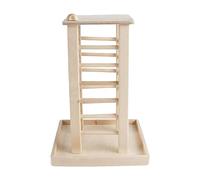 AlluraPet Wooden Rabbit Hay Feeder Bunny Hay Manger Grass Rack Stand Less Waste Multifunction Guinea Pig Hay Rack 14.37x9.65x6.50 inch