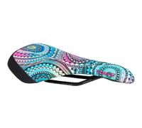 SDG Allure V2 Women’s Bike Saddle - Cornish Surf Print | Lightweight Comfort Cut-Out MTB/Road/Commuter Seat with EVA Foam & Lux-Alloy Rails