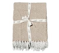 Allure Home Fashions Chevron Herringbone Throw 10037 Cotton 45 150 X 200Cm44 Beige, Brown