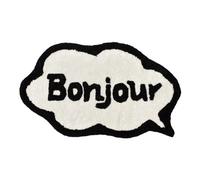 Allure Bath Fashions Bonjour Slogan Non Slip Bath Mat