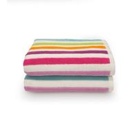 Allure Bath Fashions Cali Multicoloured Striped Bath Towels - Pack Of 2
