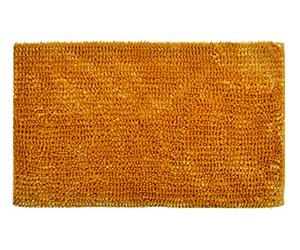 Allure Bath Fashions Chenille Shimmer Bat Mat in Mustard Yellow Non Slip Supersoft and Absorbent