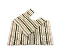 Allure Bath Fashions Chunky Bobble Striped Two Piece Bath Mat Set - Green