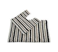 Allure Bath Fashions Chunky Bobble Striped Two Piece Bath Mat Set - Monochrome