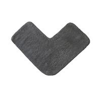 Allure Bath Fashions Corner Shower Mat 100% Cotton - Charcoal
