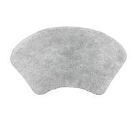 (Dove Grey) Curved Bath Mat 48 x 80cm, 100% Cotton Shower Mat