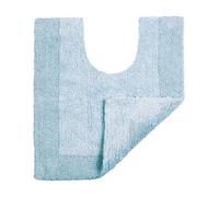Allure Heavyweight Reversible Pedestal Toilet Mat, 100% Cotton, Super soft, Washable, Large Size 55cm x 55cm (Baby Blue)