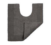 Allure Bath Fashions Elegance Reversible Heavyweight Pedestal Mat - Charcoal Grey