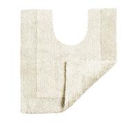 (Cream) Allure Toilet Mat Pedestal Extra Thick Reversible Cotton Mat