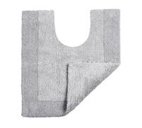 Allure Heavyweight Reversible Pedestal Toilet Mat, 100% Cotton, Super soft, Washable, Large Size 55cm x 55cm (Dove Grey)