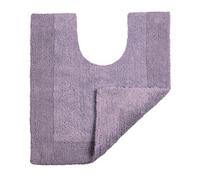 Allure Heavyweight Reversible Pedestal Toilet Mat, 100% Cotton, Super soft, Washable, Large Size 55cm x 55cm (Heather)