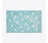Allure Bath Fashions Geometric Design Non-Slip Bath Mat in Duck Egg Blue Allure Bath Fashions Duck Egg Blue