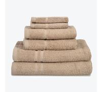 Allure Bath Fashions Hotel Essentials Cotton 6 Piece Towel Set in Brown Allure Bath Fashions Brown