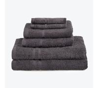 Allure Bath Fashions Hotel Essentials Cotton 6 Piece Towel Set in Charcoal Allure Bath Fashions Charcoal