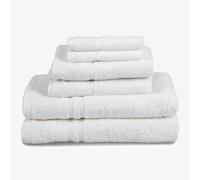 Allure Bath Fashions Hotel Essentials Cotton 6 Piece Towel Set in White Allure Bath Fashions White