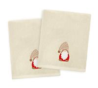 Allure Bath Fashions Luxury Gonk Christmas Hand Towels - 100% Cotton Festive Tea Towels in Beige Allure Bath Fashions Beige